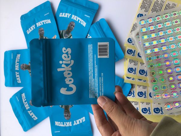 

payton 3.5g california edibles and gray cookies bags flavors label mylar stickers packaging blue bags hologram bbyhm bde_luck