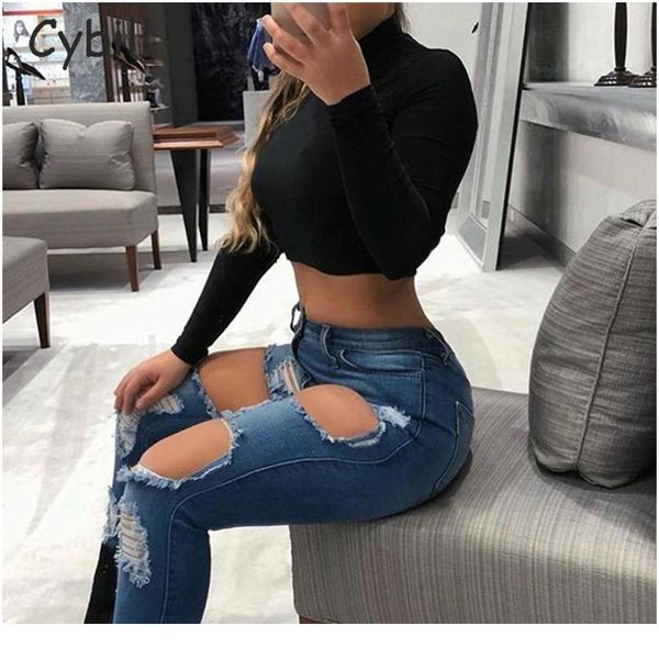 

cybill casual turtleneck women 2020 autumn long sleeve crop women 2020 brown black short t shirt lady sqcocl, White