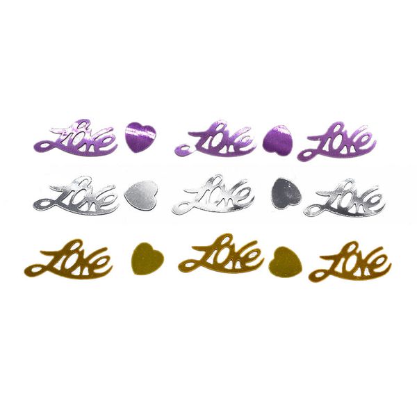 

350pcs/lot love letter table scatters confetti party wedding birthday valentine's day festival decoration sparkle metallic