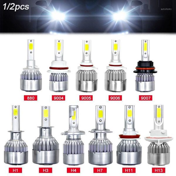 

victsing 1pc c6 led car headlights h1 h4 h7 h8/h9/h11 h10/9005/hb3 9004/hb1 9008 9007 h27 hb4 led headlight light bulb 36w 6000k1
