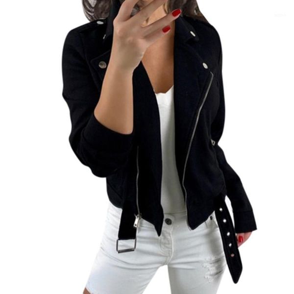 

women bandage coats fashion open front short cardigan coat with zipper autumn solid color slim coat jaqueta feminina #lr31, Black;brown