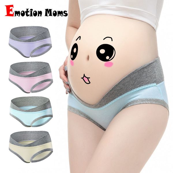 

4pcs/lot u-shaped low waist maternity underwear pregnant women underwear maternity panties pregnancy briefs women clothes lj201114, White