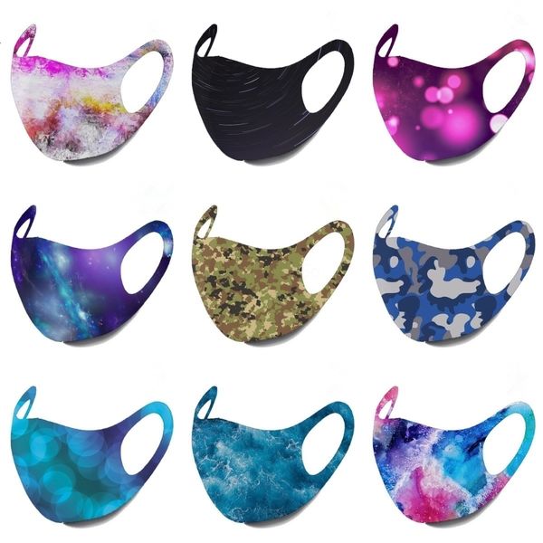 

magic scarf printing triangle ice obi98 sunscreen riding half breathable balaclavas face bandana multifunctional mask silk scarf#231