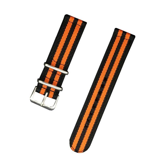 

mr neng good quality waterproof outdoor thickness nylon fabric watch strap 24mm 22mm 20mm 18mm black orange nato watch band belt bbysku, Black;brown