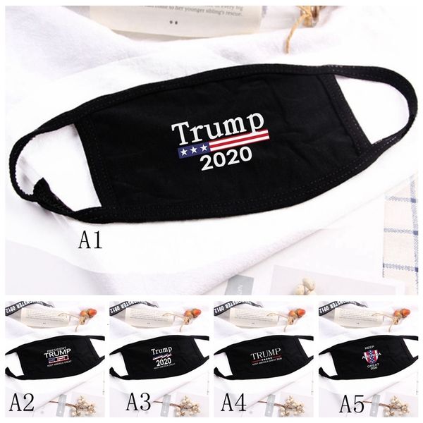 

18styles trump face 2020 cotton cloth anti-dust mask woman men fashion winter warm black us flag masks