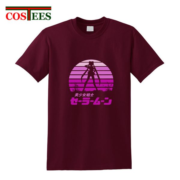 

sport japan anime sailor moon sun set design t shirt men manga miami ine sailor moon t-shirt hombre man japanese cartoon tee shirt