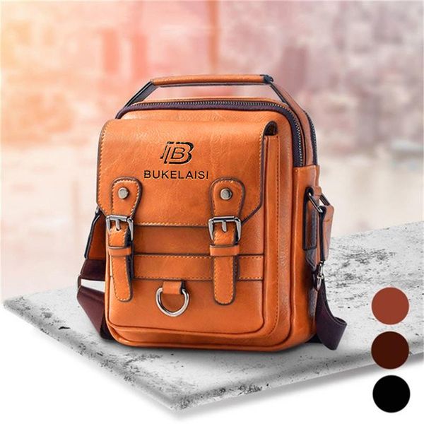 

men leather backpack youth travel rucksack school lapbags simple male business shoulder bag mochila