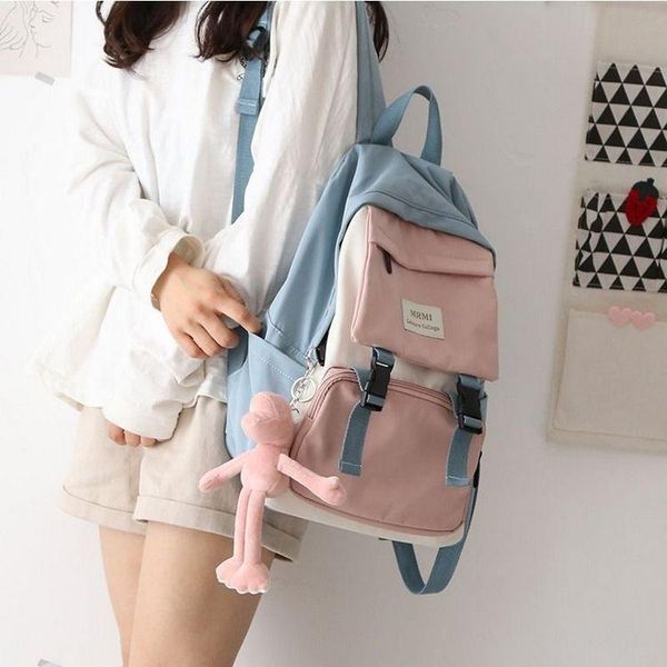 

teenage girls backpack school bags oxford patchwork women back pack ladies college style middle school student bagpack panelled bbyxxk