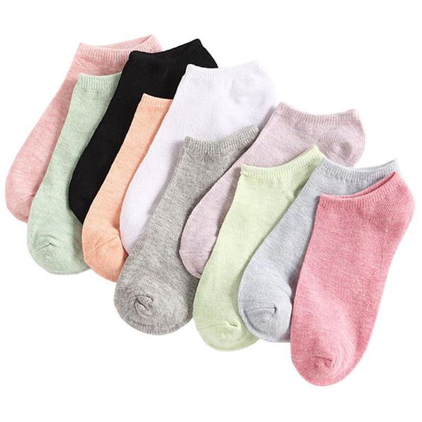 

5pair/lot new socks solid color cotton casual socks 5pair qylugh, Pink;yellow