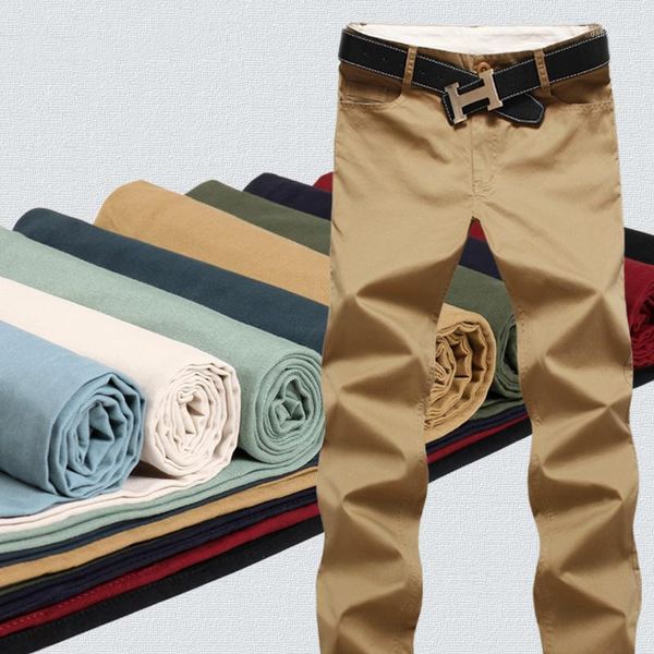 

9 color size 29-44 cotton mens pants classic joggers men casual pants men's clothing black khaki trousers
