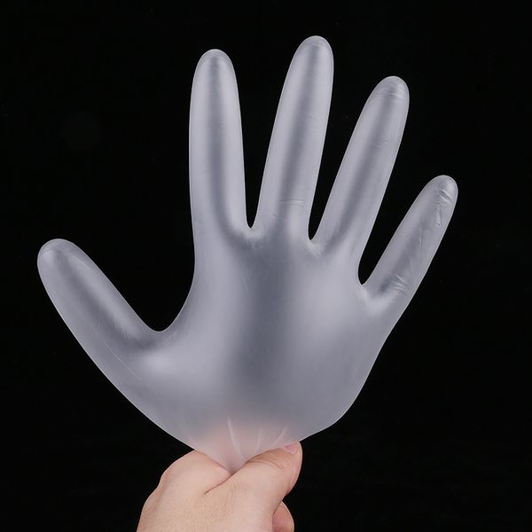 

household 100pcs/lot disposable transparent pvc oil-proof headgear universal cleaning environmental protection gloves t3