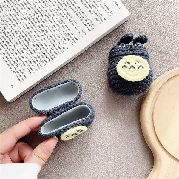 

fashion new product airpods case knitted plush cute cat suitable for airpods 1/2/ pro 3 bluetooth headset protection case-