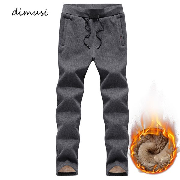 

winter mens joggers pants casual fitness men thick fleece sportswear tracksuit sweatpants trousers gyms track pants 5xl, Black