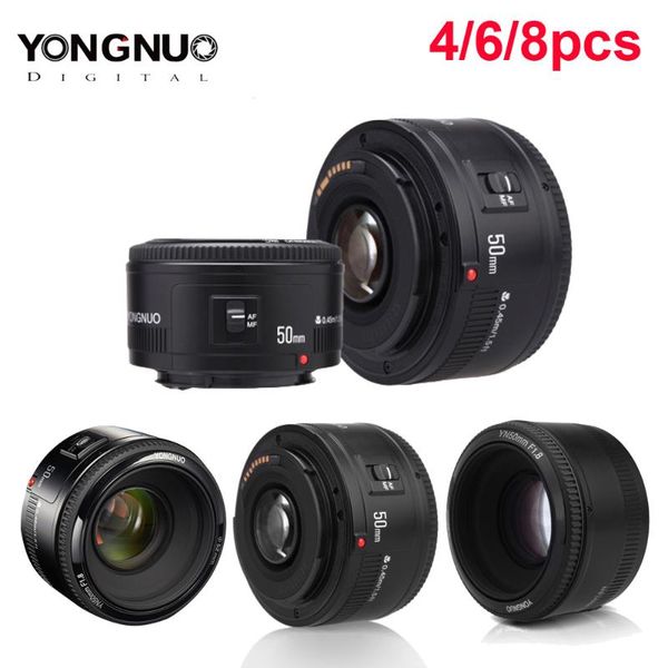 

4шт / 6шт / 8шт yongnuo объектива yn50mm f1.8 yn ef 50mm yn50 диафрагма объектива af для canon eos 60d 70d 5d2 5d3 dropshipping 600d камеры