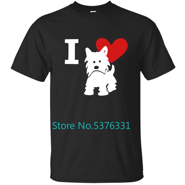 

printed i love westie west highland terrier t shirt t shirt tshirt solid color summer male hip hop coton sport hooded sweatshirt hoodie