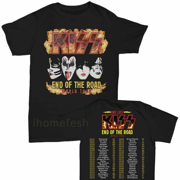

neu kiss 2020 end of the road world tour concert t-shirt size men black shirt gi sport hooded sweatshirt hoodie