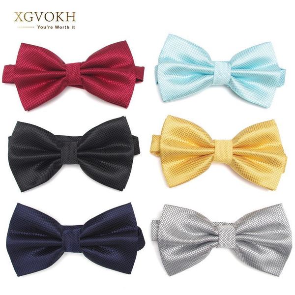 

xgvokh bow tie fashion wedding party men women gravata-borboleta solid color cravat polyester bowtie male dress sh qyllqz, Black;gray