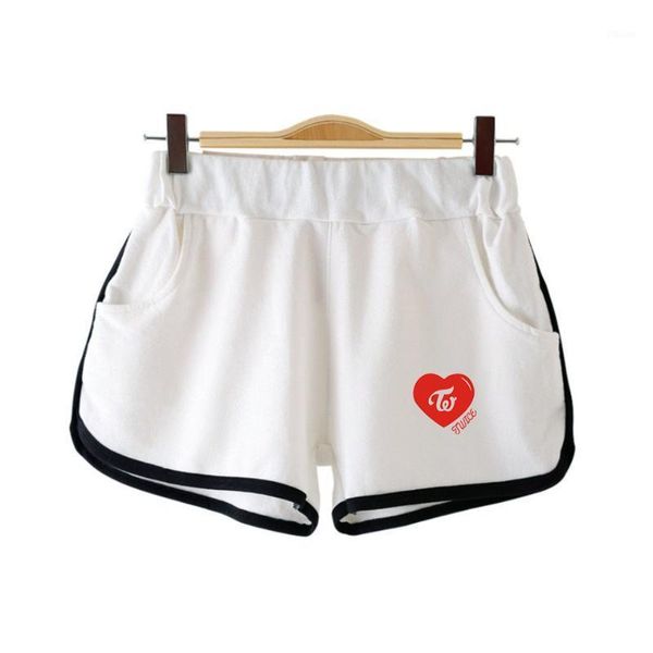 

twice harajuku printed korean loose ins shorts for women casual streetwear shorts kpop girls summer wear1, White;black