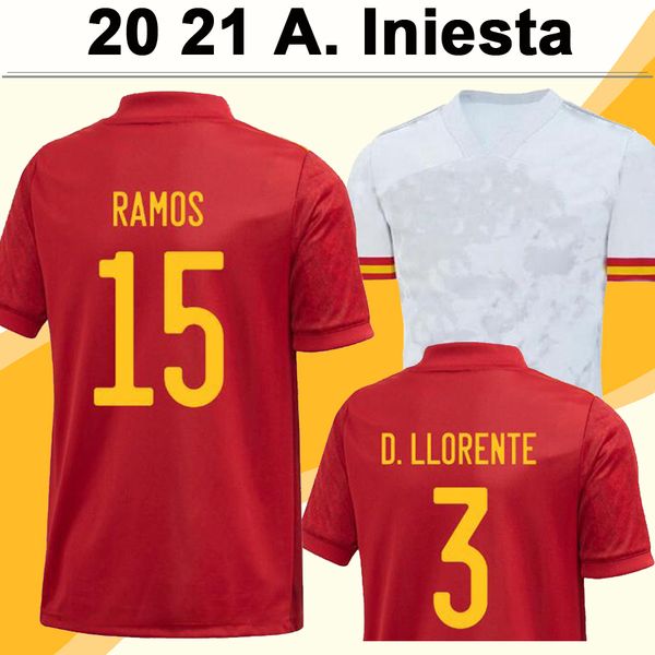 

2021 a. iniesta soccer jerseys mens isco diego costa home away jerseys asensio pique football shirts camisetas de fútbol uniforms, Black;yellow