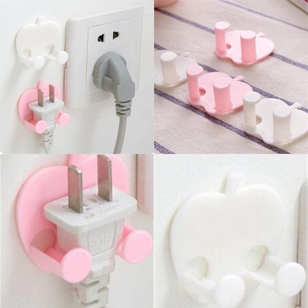 

wire plug bracket apple type socket power cord storage rack multi function sticking hook brackets new arrival 0 31fc l1