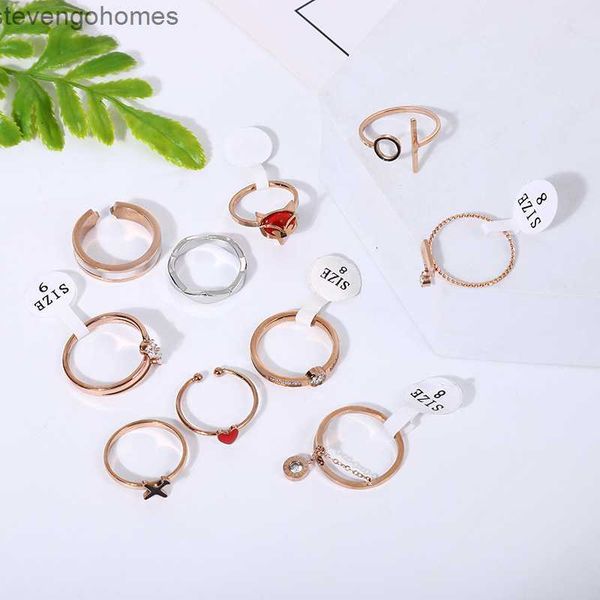 

smiling net red titanium steel diamond female face love opening fashion accessories niche simple not fade ring, Silver