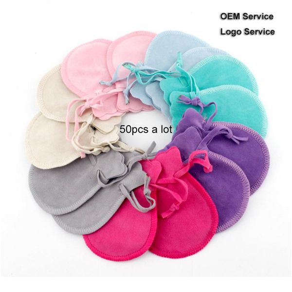 

2020 jewelry packaging wedding bags with candy bag bracelet bag can custom logo 10pcs/lot drawstring velvet gift bags mu qyleiv