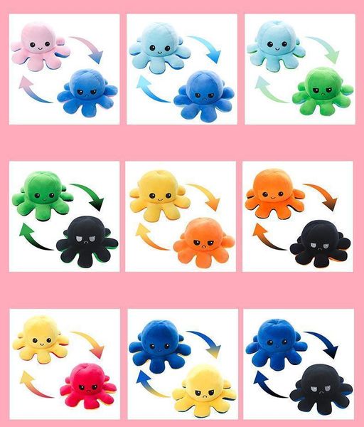 

us stock reversible ocs plush toys emotion stuffed animal mood changing happy sad angry mad grumpy pable inside out emotional wmttvps