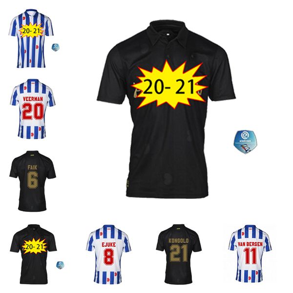 

2020 2021 sc heerenveen football shirt 100th anniversary faik veerman kongolo dresevic custom 20 21 home away football shirt uniform, Black;yellow
