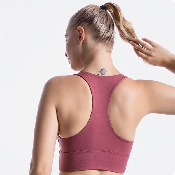 

gym clothing yoga bra pure color nude push up padded fitness bras crop women plain soft nylon workout sports gather bras1, White;black