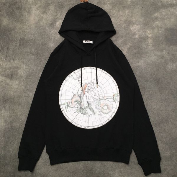 

2021 new luxury poseidon neptune pullover hoodies corduroy nightdresses cotton thick street # n346 7u7n, Black