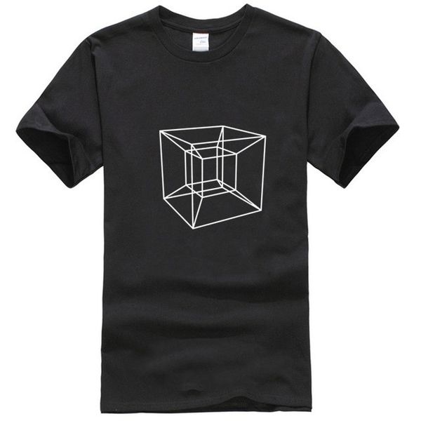 

cubic cube 3d space text line art t shirt men and woman summer short sleeve designed casual tee m02077 sport hooded sweatshirt hoodie