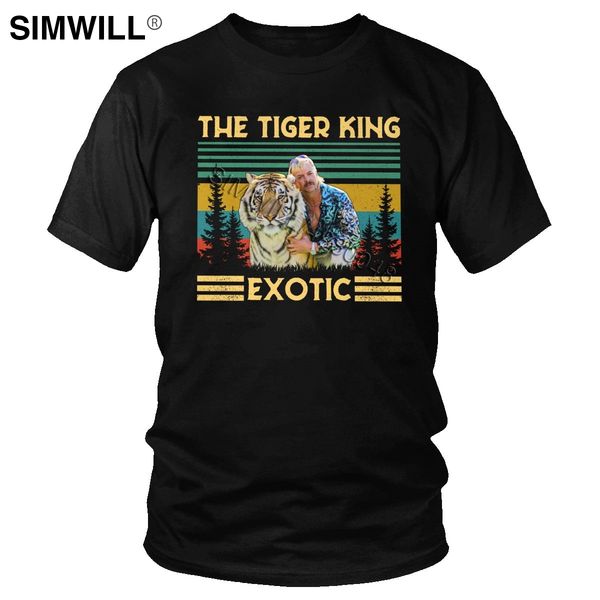 

stylish male vintage joe exotic short sleeve tshirt printed the tiger king loose fit gift sport hooded sweatshirt hoodie men t shirt