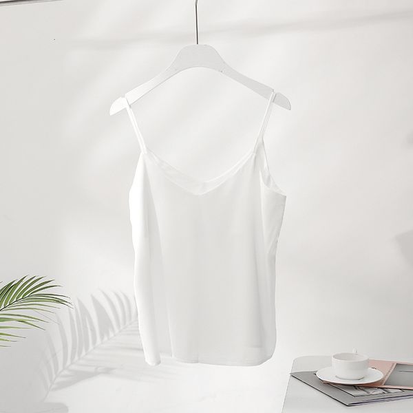 

2021 new super soft traceless v-neck halter female will see solid color with of breathable bottom thin m52b, White