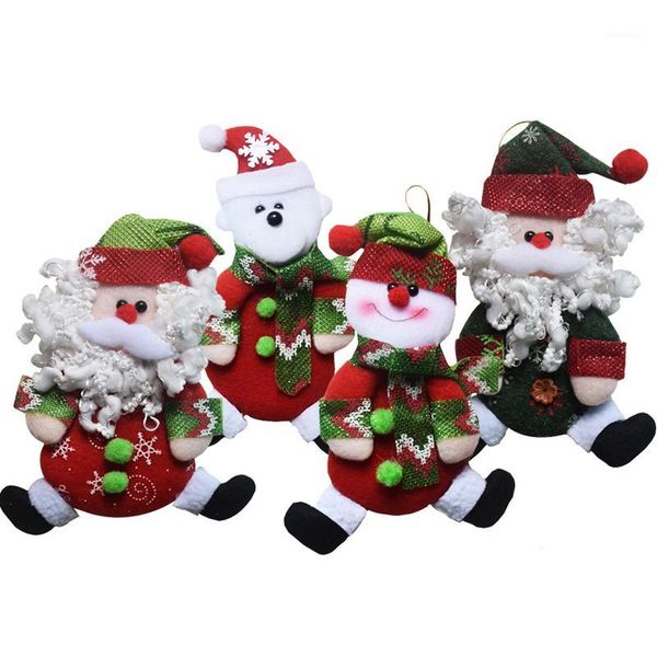 

christmas baubles santa claus snowman bear non-woven craft pendants xmas tree hanging ornaments gifts for home sd221