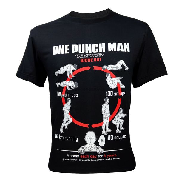 

men's one punch man saitama workout training to be bald funny short sleeve men summer hoodie designers t shirts sweatshirt