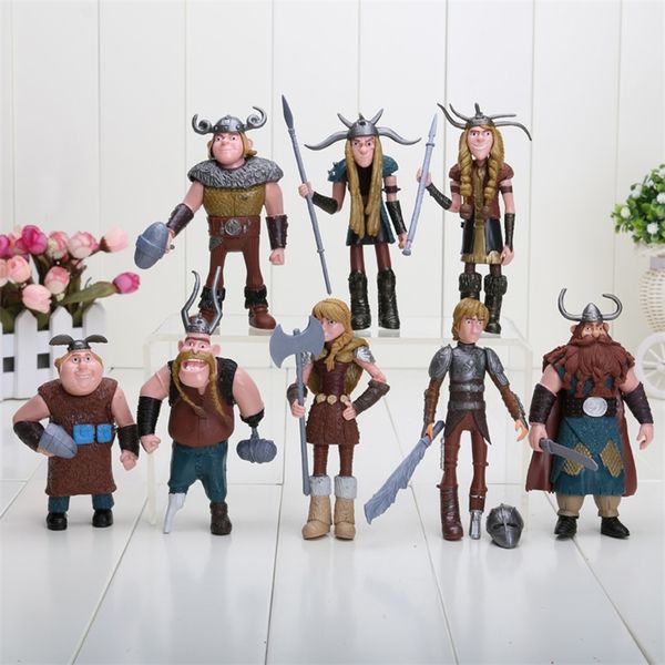 8 pz/set 10-13 cm Drago Figurine PVC Action Figures TRENO Classici Giocattoli Per Bambini Per I Bambini LJ200928