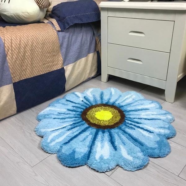 

arrival beautiful rug soft door mat for small chrysanthemum red pink yellow blue purple carpets