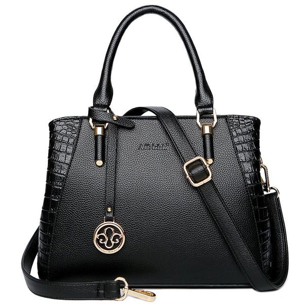 

new women's bag crocodile design fashion handbags middle aged mother's bags
