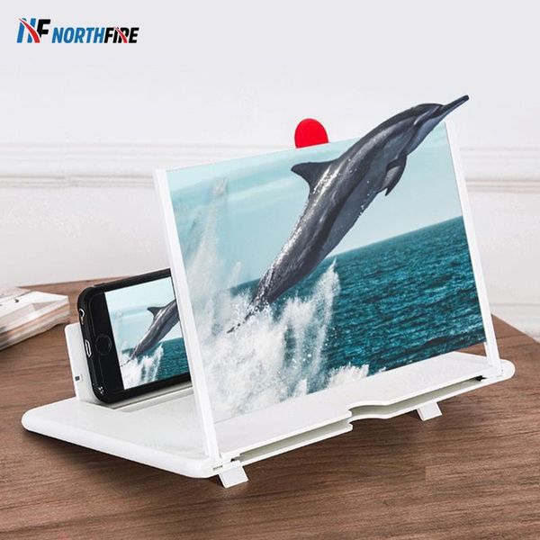 

12 inch hd cell mobile phone screen magnifier video foldable 3d zoom enlarged screen expander non-slip bracket stand