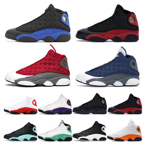 

outdoor mens basketball shoes 13s red flint white orange hyper royal black cat bred chicago mens sports sneakers trainer fashion