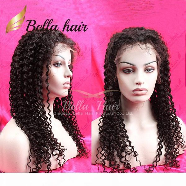 

indian hair full front lace wig water wave wavy natural black color 100% human hair wigs lace wigs julienchina bella hair, Black;brown