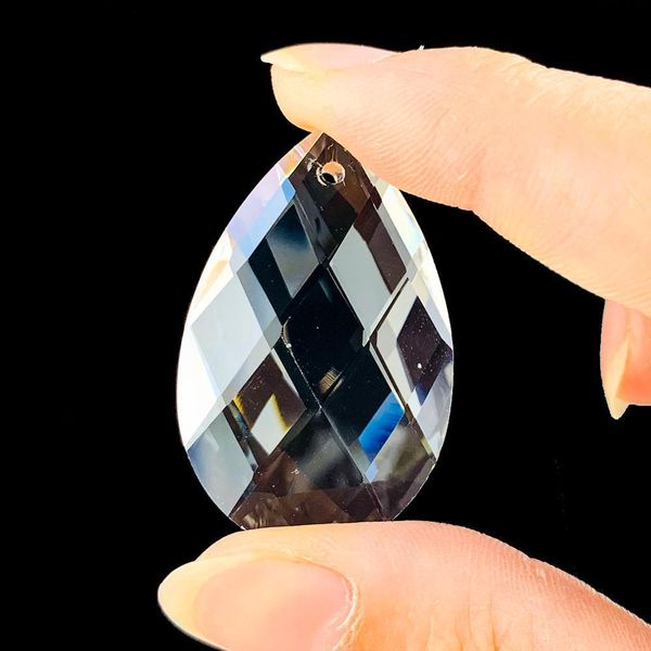 

2 5pcs acrylic teardrop 38mm garland hanging crystal prism diy pendant chandelier jewelry suncatcher spacer faceted centerpiece h jllodk