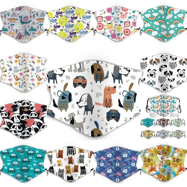 

dhl designer fashion kids face masks children's cartoon pm2.5 anti-fog haze dust-proof protection washable hanging ear mask 10 nkloo