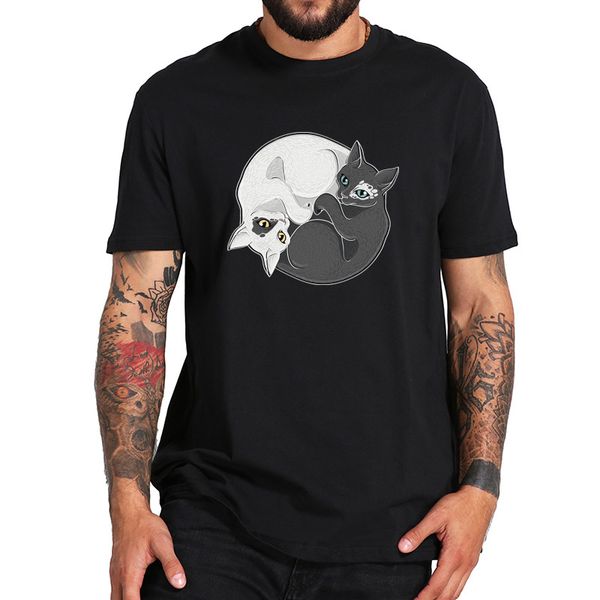 

тайцзи cat t shirt eu размер коротким рукавом футболки высокого качества o-образным вырезом лето soft basic tee shirt спорта толстовка с кап