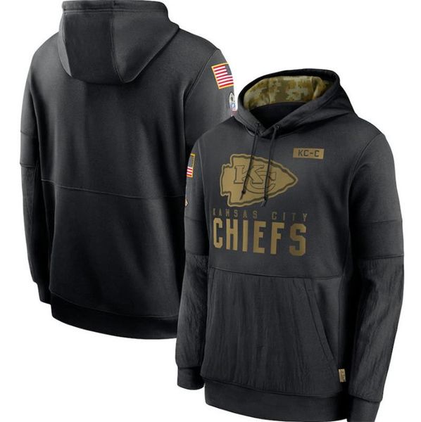 

kansas city chiefs men ladies youth sweatshirt salute to service sideline performance pullover football hoodie black