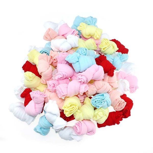 

10 пар / пакет конфеты цвета младенца носки тонкие летние носки дети младенец мальчики девочки bebe meias 0-3-9 лет y201009, Pink;yellow