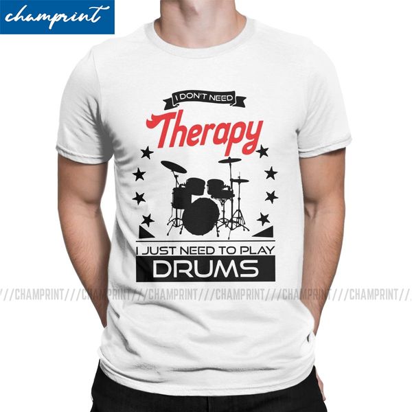 

drumming better than therapy gift for drummers drums drum rock music unique round collar tees sweatshirt hoodie men t shirt
