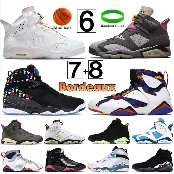 

2022 university blue 6 6s men basketball shoes 7 7s bordeaux unc dmp white barely rose 8 8s aqua quai 54 mint foam mens women sneakers