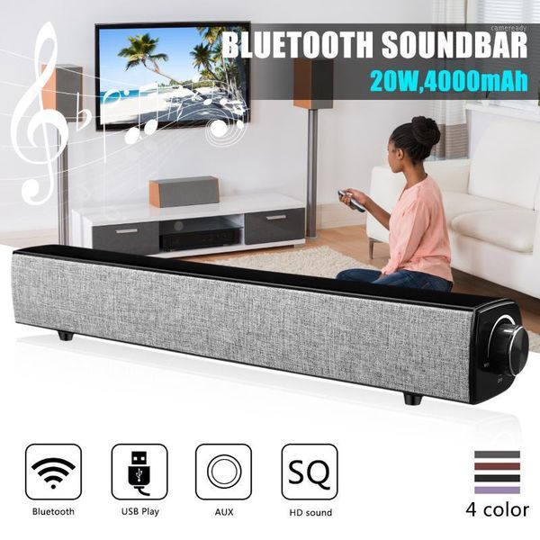 

20w portable bluetooth speaker soundbar dual 4000mah wireless bass family sound bar subwoofer home theater with mic for1