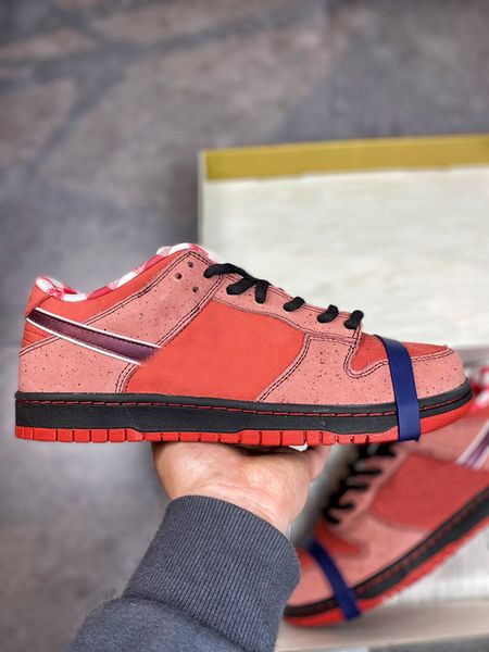 

2021 sb x red lobsters purple blue green low dunk men women skateboard shoes sports designer sneakers platform shoes chaussures, White;red